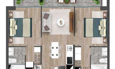 VENTA DEPARTAMENTO 2HAB 0BA MACUL