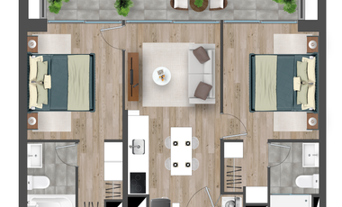 VENTA DEPARTAMENTO 2HAB 0BA MACUL