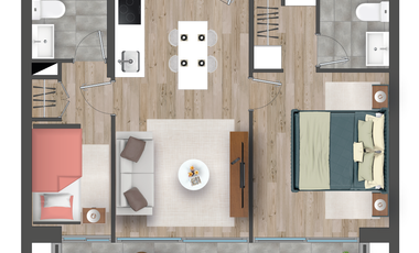 VENTA DEPARTAMENTO 2HAB 0BA MACUL