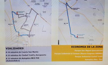 Terreno Industrial en Venta en Corredor Industrial Quetzalcoatl, San Martín Texmelucan