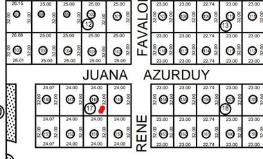 Lote 768m2, Juana Azurduy casi esquina Rene Favaloro, Funes Town - Funes.