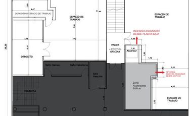 Oficina/ Local - Dos pisos completos en Alquiler!