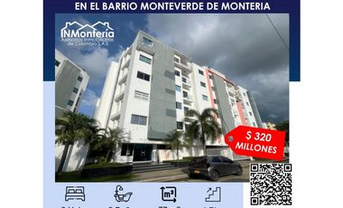 SE VENDE APARTAMENTO EN BARRIO MONTEVERDE DE MONTERIA