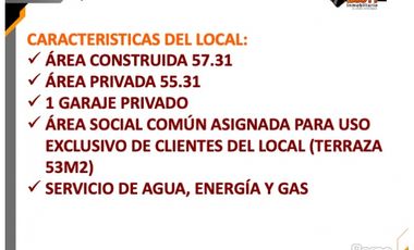 VENTA LOCAL COMERCIAL 57.31 M2 CHA / CAJICA  ED. OXUS