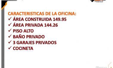 VENTA OFICINA 149.95 M2 ED. OXUS - CHA