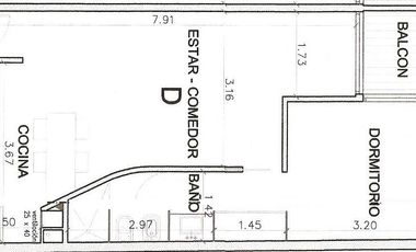 SOHO, Dpto. 1 Dormitorio EQUIPADO en Bº General Paz con balcón !