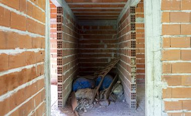 Casa en construcción en la Laguna de Lobos