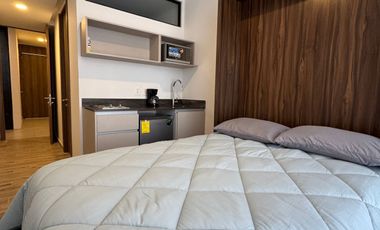 ESTUDIO AMUEBLADO EN RENTA EN COMPLEJO PARA ESTUDIANTES