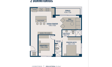 Vendo Departamento, Ed. Avanti, Lomas de Barbasquillo, 2 Dormitorios