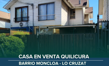 VENTA CASA MICROBARRIO SECTOR LO CRUZAT QUILICURA