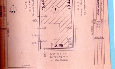 TERRENO SAN LORENZO 4300 8,66 X 20m 173m2