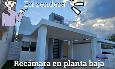 Casa en Zendera, con doble altura y recamara en planta baja