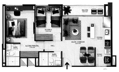 Vendo apto piso alto muy nuevo, linda vista, Sabaneta Loma San José
