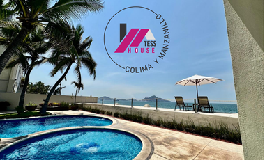 HERMOSO DEPARTAMENTO DE LUJO... AMUEBLADO, FRENTE A PLAYA EN RENTA