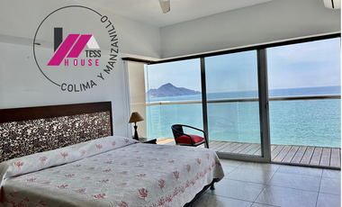 HERMOSO DEPARTAMENTO DE LUJO... AMUEBLADO, FRENTE A PLAYA EN RENTA