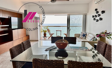 HERMOSO DEPARTAMENTO DE LUJO... AMUEBLADO, FRENTE A PLAYA EN RENTA