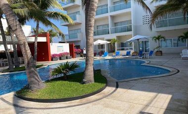 HERMOSO DEPARTAMENTO DE LUJO... AMUEBLADO, FRENTE A PLAYA EN RENTA