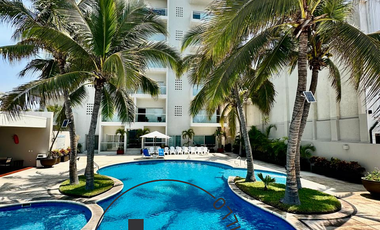 HERMOSO DEPARTAMENTO DE LUJO... AMUEBLADO, FRENTE A PLAYA EN RENTA