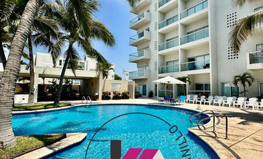 HERMOSO DEPARTAMENTO DE LUJO... AMUEBLADO, FRENTE A PLAYA EN RENTA