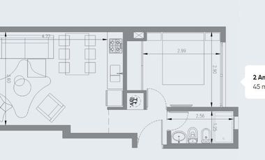Departamento de pozo en venta - 1 Dormitorio 1 Baño - 48Mts2 - BRUMEL II - La Plata