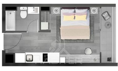 Departamento en Arriendo en COD39557 - Departamento Estudio Edificio Vértice