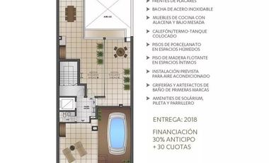 Venta Departamento Mono Ambiente Amueblado  Nuevo Rosario