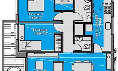 Venta departamento 2 ambientes con balcón en Villa Dominico