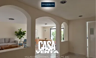 Casa en venta en Villas del Carmen, Guadalupe, Zacatecas
