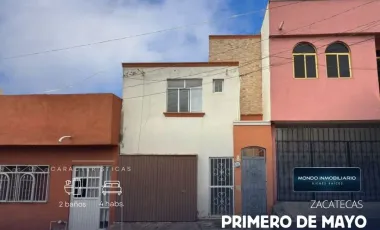 Casa en venta en Primero de Mayo, Guadalupe, Zacatecas