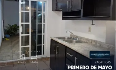 Casa en venta en Primero de Mayo, Guadalupe, Zacatecas