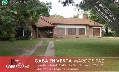 CASAQUINTA EN VENTA - Marcos Paz - Pcia. de Bs.As.