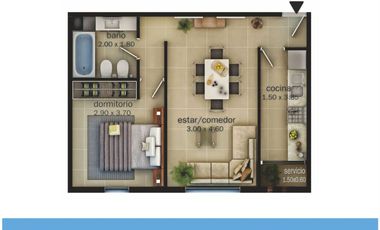 ALQUILA: Dpto. 1 Dormitorio, Cocina Separada / Complejo Torres H