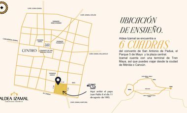 DEPARTAMENTOS  ALDEA IZAMAL EN PRE VENTA, PUEBLO MÁGICO.