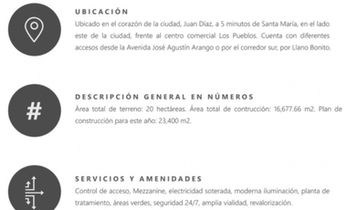 BODEGAS 2.456 M2, EN LA CIUDAD  PANAMA DISTRIBUTION CENTER