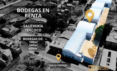 BODEGA EN RENTA - SALITRERIA TEXCOCO