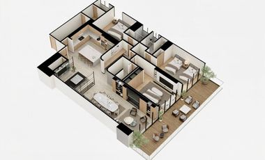 Departamento  en Renta  Vidalta  Bosques de las Lomas.