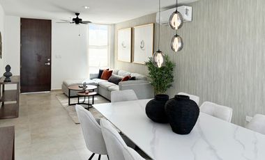 Casas en venta en privada en Conkal Merida dos plantas con alberca