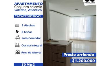 Se arrienda apartamento conjunto solemio