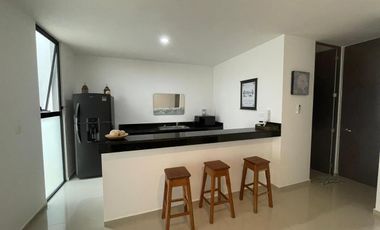 RENTA DE DEPARTAMENTO AMUEBLADO CON PISCINA EN TEMOZON NORTE.