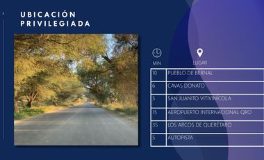 Venta de Terrenos con Corredor Vinícola en Bernal