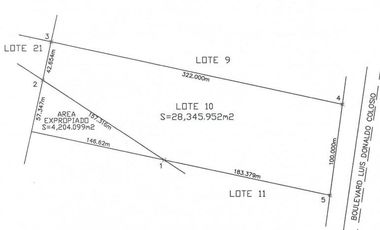 Lote comercial en Venta cerca del Aeropuerto,  sobre Av. Luis Donaldo Colosio, en Cancún
