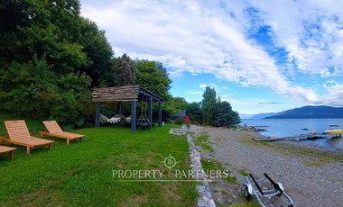 Espectacular terreno 4,9 Ha. con Casa orilla lago Riñihue