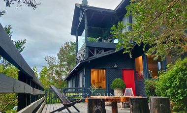 Espectacular terreno 4,9 Ha. con Casa orilla lago Riñihue