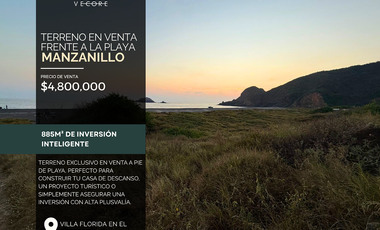 TERRENO FRENTE AL MAR EN VENTA, MANZANILLO, COLIMA
