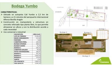 EN VENTA BODEGA EN YUMBO, AUTOPISTA CALI
