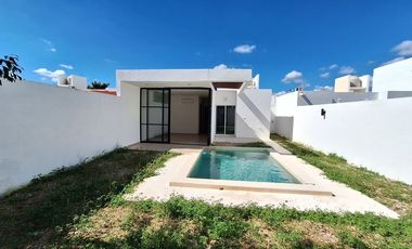 Casa en renta nueva  de una planta Gran Santa Fe Norte, Mérida Yucatán