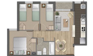 Arriendo Departamento  - Villarrica