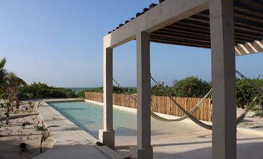 DEPARTAMENTO FRENTE AL MAR A LA VENTA UBICADO EN PLAYAS DE SAN BRUNO, YUCATAN.