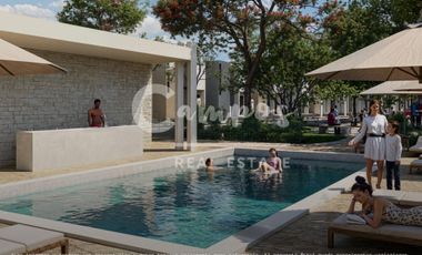 Casa de dos pisos y 2 recamaras en privada residencial en Conkal  Preventa abril 2028