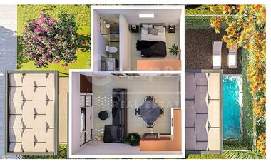 Villa de 1 recamara en privada residencial en Conkal Yucatan